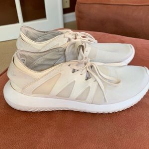 Adidas white running shoe